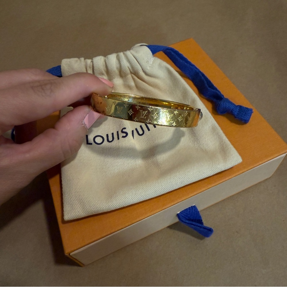 Louis Vuitton Nanogram Cuff Bracelet w/ box